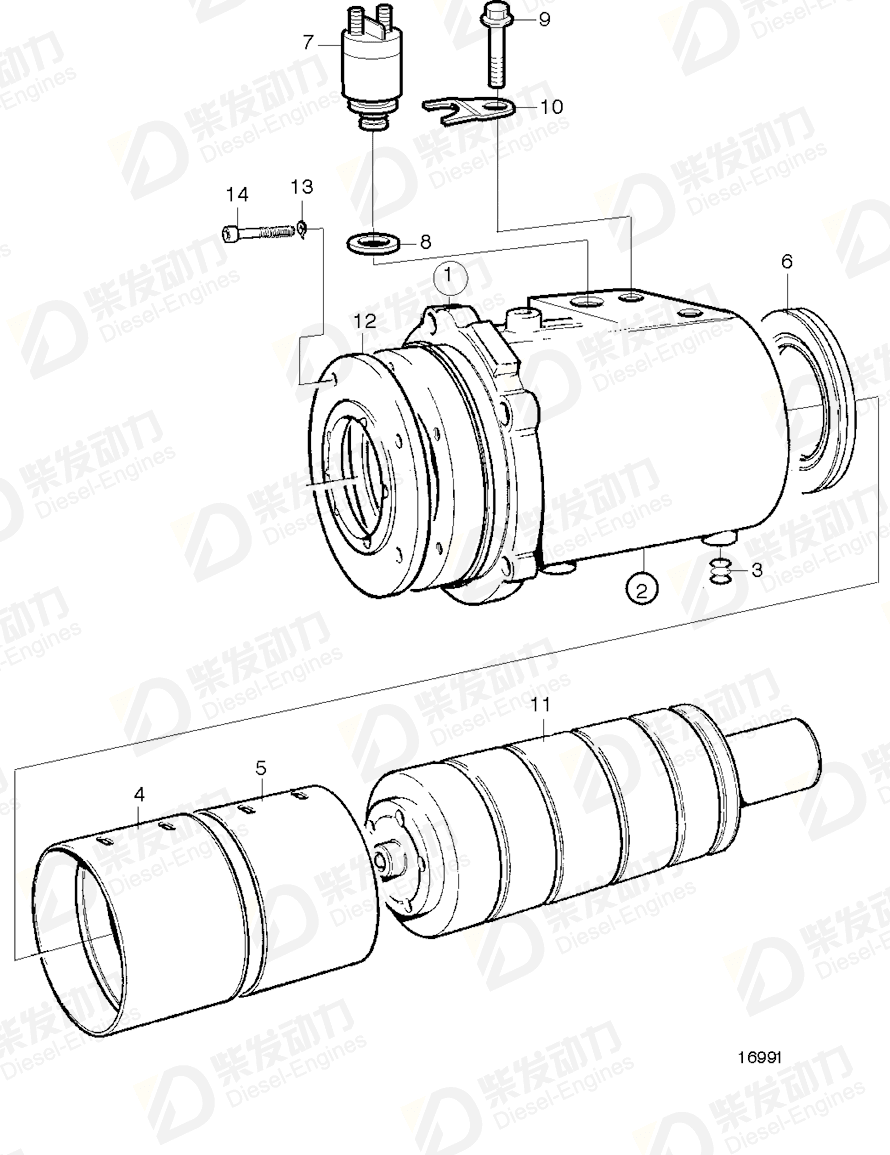 VOLVO Flange screw 946501 Drawing